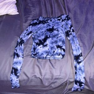Cute blue tie dye top